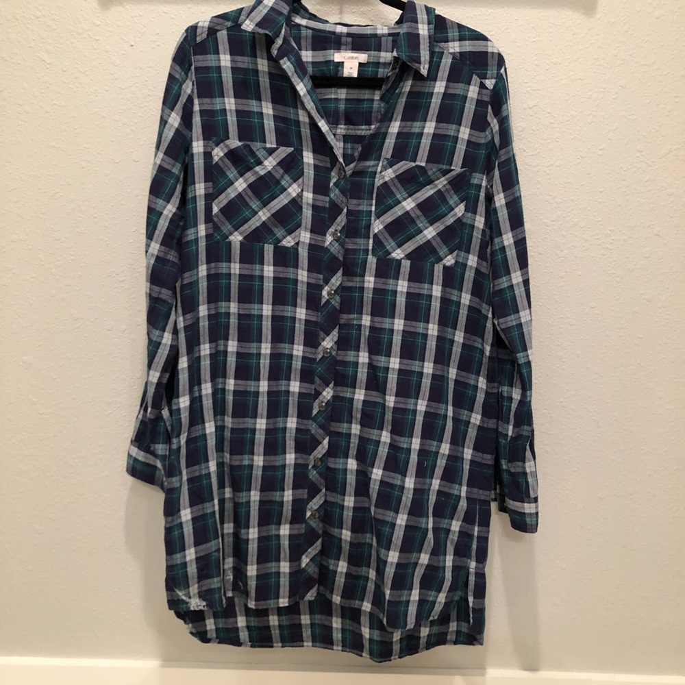 Caslon Plaid Tunic Shirt